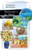Vorschau - Mal- und Bastelvorlagen - Kunst in der 1. Klasse: Materialpaket - Deckblatt