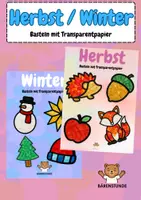 Vorschau - Mal- und Bastelvorlagen - Herbst / Winter Fensterbilder: Basteln mit Transparentpapier (Ab Klasse 1) - Deckblatt