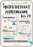 Vorschau - Fördermaterial/Inklusion - Materialpaket Mathe 1. Klasse Zahlenstrahl & Zahlenhäuser - Deckblatt