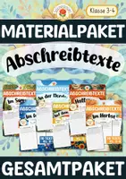 Vorschau - Arbeitsblätter - Materialpaket: Abschreibtexte (Klasse 3-4) - Gesamtpaket - Deckblatt