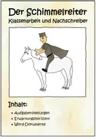 Vorschau - Klassenarbeiten - Schimmelreiter. Kombipaket Klassenarbeit und Nachschreibearbeit. Charakterisierung und innerer Monolog - Deckblatt