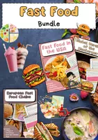 Vorschau - Arbeitsblätter - Fast Food Materialpaket Englischunterricht - Deckblatt