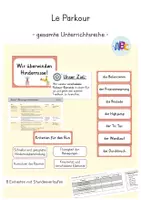 Vorschau - Stundenentwürfe - Le Parkour : Unterrichtsreihe - Deckblatt
