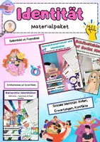 Vorschau - Arbeitsblätter - Identität Materialpaket: Selbstbild, Rollen, Kultur & persönliche Entwicklung - Deckblatt