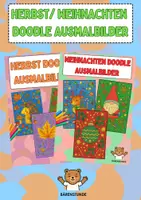Vorschau - Mal- und Bastelvorlagen - Herbst / Weihnachten Doodle Ausmalbilder (Kunst Vertretung) - Deckblatt