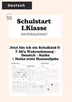 Vorschau - Arbeitsblätter - Materialpaket: Schulstart 1. Klasse – Arbeitsblätter für Schulanfang - Deckblatt