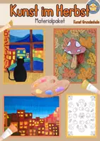 Vorschau - Unterrichtsreihen - Kunst im Herbst Materialpaket Klasse 1 2 3 4 - Deckblatt