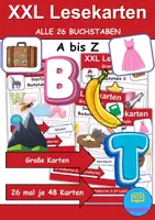 Vorschau - Arbeitsblätter - XXL Paket: XXL Lesekarten & Bildkarten - Buchstaben A bis Z - Deckblatt