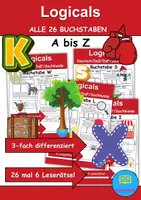 Vorschau - Arbeitsblätter - XXL Paket Buchstaben A bis Z - Leserätsel - Lesen, schneiden, kleben - Deckblatt