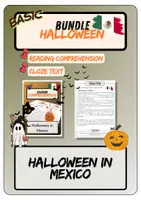Vorschau - Arbeitsblätter - Basic Bundle - Halloween in Mexico | Reading Comprehension - Close Text - Deckblatt