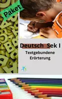Vorschau - Arbeitsblätter - Materialpaket Deutsch textgebundene Erörterung - Deckblatt