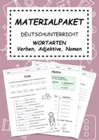 Vorschau - Arbeitsblätter - Materialpaket WORTARTEN Grundschule Deutsch - Deckblatt