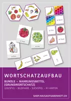 Vorschau - Spiele - Wortschatzaufbau (DaZ) – Bundle – Nahrungsmittel - Deckblatt