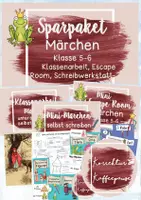 Vorschau - Stundenentwürfe - SPARPAKET "Märchen" - Klasse 5-6 - Escape Room, Klassenarbeit, Schreibwerkstatt - Deckblatt
