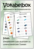 Vorschau - Arbeitsblätter - Vokabelbox. Materialpaket. 140 französische Vokabeln mit Bildern und Memory® - Deckblatt