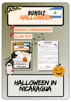 Vorschau - Arbeitsblätter - Basic Bundle - Halloween in Nicaragua | Reading Comprehension - Close Text - Deckblatt