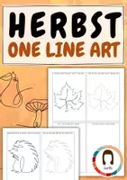 Vorschau - Stundenentwürfe - Materialpaket One Line Art Herbst - Deckblatt