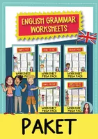 Voorbeeld - Engels grammatica werkbladen SPARPAKKET: +90 pagina’s oefeningen - Voorblad