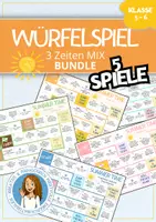 Vorschau - Spiele - Würfelspiel - Sommerferien | BUNDLE mit 5 Spielen | 3 ZEITEN MIX (Summer Time / Back to School) - Deckblatt