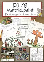 Vorschau - Spiele - Pilze Materialpaket für Kindergarten & Vorschule - Deckblatt