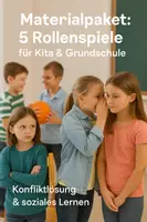 Vorschau - Präsentationen/Tafelbilder - Materialpaket: 5 Rollenspiele für Kita & Grundschule – Konfliktlösung & soziales Lernen - Deckblatt