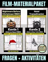 Vorschau - Stundenentwürfe - Film-Materialpaket : Kevin – Allein zu Haus (1990), Kevin – Allein in New York (1992), Hotel Transsilvanien (2012) und Nightmare Before Christmas (1993) - Deckblatt