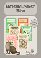 Vorschau - Stationenlernen - Materialpaket Silben (Wachsendes Bundle) - Deckblatt