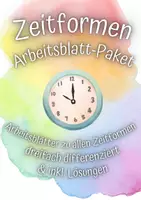 Vorschau - Arbeitsblätter - Materialpaket: Arbeitsblätter Zeitformen differenziert - Deckblatt