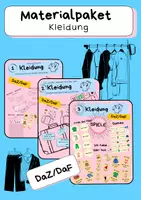 Vorschau - Arbeitsblätter - Kleidung - DaZ/DaF - Materialpaket - Deckblatt