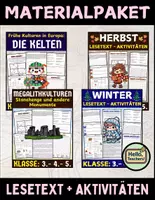 Vorschau - Stundenentwürfe - Materialpaket : Lesetexte, Aktivitäten und Rätsel für die Klassen 3–5 - Deckblatt