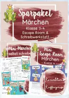 Vorschau - Stundenentwürfe - SPARPAKET / Materialpaket "Märchen" - Klasse 3-4 - Escape Room & Schreibwerkstatt - Deckblatt
