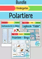 Vorschau - Stundenentwürfe - Polartiere - Bundle für Kindergarten und Anfangsunterricht - Deckblatt