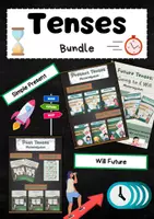 Vorschau - Arbeitsblätter - Englische Zeitformen: Tenses Bundle mit Present, Past, Future & Reported Speech - Deckblatt