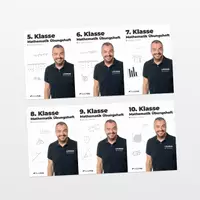 Vorschau - Unterrichtsreihen - Mathe Übungshefte Set für die Sek 1 | Lernvideos von Lehrer Schmidt - Deckblatt