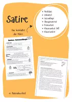 Vorschau - Arbeitsblätter - großes Materialpaket Satire - Deckblatt