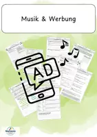 Vorschau - Arbeitsblätter - Materialpaket Musik & Werbung - Deckblatt