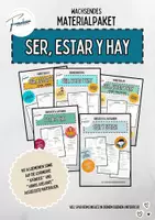 Vorschau - Arbeitsblätter - Materialpaket: ser · estar · hay – Gesamtpaket für Unterricht & Übung 🇪🇸📘 - Deckblatt