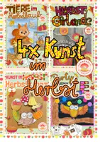 Vorschau - Mal- und Bastelvorlagen - Materialpaket 4x Kunst im Herbst - Deckblatt