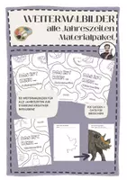 Vorschau - Arbeitsblätter - Materialpaket: Weitermalbilder, Das ist kein … Jahreszeiten - Deckblatt