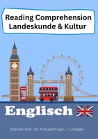 Vorschau - Arbeitsblätter - Reading Comprehension 📦 10 Texte zu Landeskunde & Kultur – Textverständnis Englisch Sek 1 - Deckblatt