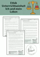 Vorschau - Arbeitsblätter - Materialpaket - ETHIK - Ich und mein Leben - Deckblatt