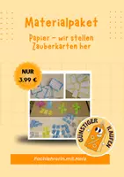 Vorschau - Stundenentwürfe - Materialpaket Zauberkarten aus Kleisterpapier - Deckblatt