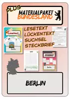 Vorschau - Arbeitsblätter - Materialpaket Plus - Berlin | Lesetext - Steckbrief - Lückentext - Suchsel (inkl. Lösungen) - Deckblatt