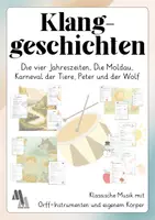 Vorschau - Arbeitsblätter - Klanggeschichten zum Mitmachen – Klassische Musik erleben mit Körper & Orff-Instrumenten - Deckblatt