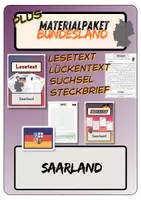 Vorschau - Spiele - Materialpaket Plus - Saarland | Lesetext - Steckbrief - Lückentext - Suchsel (inkl. Lösungen) - Deckblatt