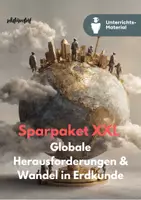Vorschau - Unterrichtsreihen - Globale Herausforderungen & Wandel in Erdkunde & Geographie – Demographie, Umwelt, Migration & Stadtentwicklung (Klasse 5–12) - Deckblatt