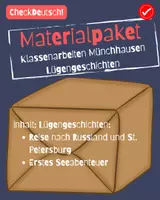 Vorschau - Klassenarbeiten - Materialpaket Klassenarbeit zu Münchhausen Lügengeschichten - Deckblatt