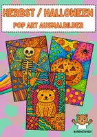 Vorschau - Mal- und Bastelvorlagen - Herbst / Halloween Pop Art Materialpaket (Kunst / Vertretung) - Deckblatt