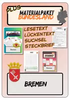 Vorschau - Arbeitsblätter - Materialpaket Plus - Bremen | Lesetext - Steckbrief - Lückentext - Suchsel (inkl. Lösungen) - Deckblatt