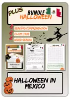 Vorschau - Arbeitsblätter - Plus Bundle - Halloween in Mexico | Reading - Close Text - Word Search - Deckblatt
